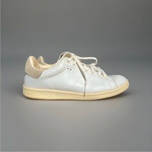 Isabel Marant White Leather Suede Trim Sneakers Size 39